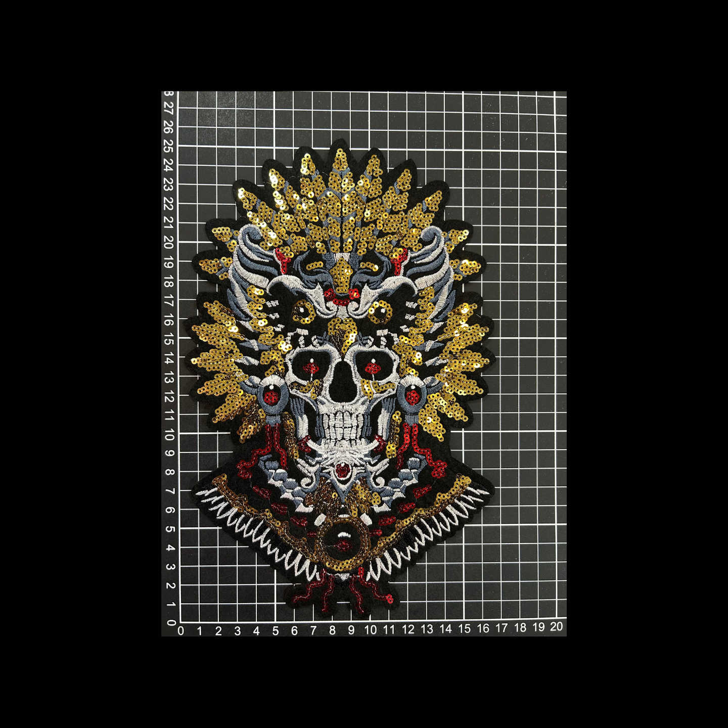 Parche Bordado Lentejuela Termoadhesivo Guerrero Jaguar 1 PZ T125 - Peletería León