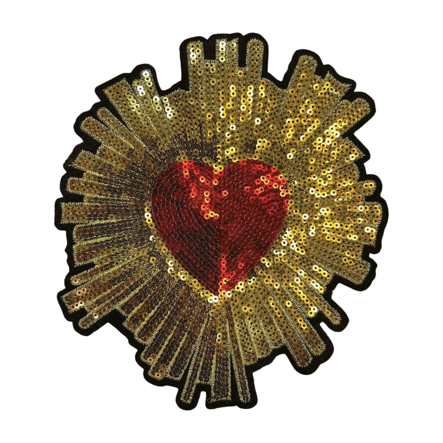 Parche Bordado Lentejuela Termoadhesivo Corazón 1 PZ T133 Ariel