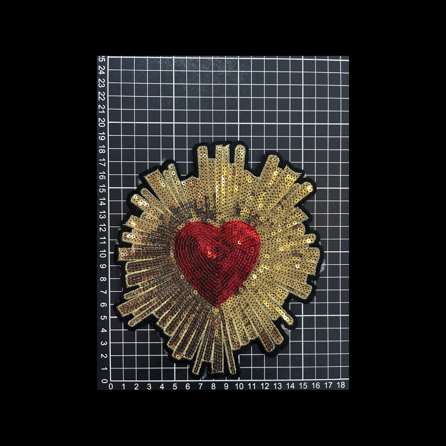 Parche Bordado Lentejuela Termoadhesivo Corazón 1 PZ T133 Ariel