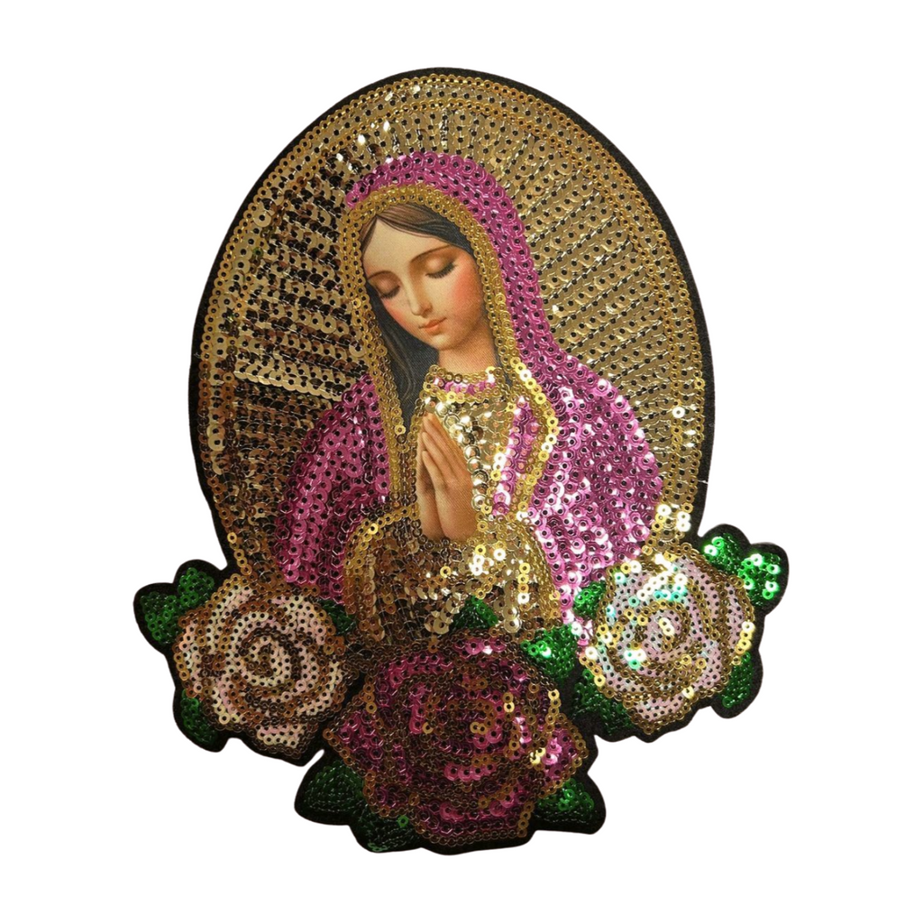 Parche de Lentejuela Termoadhesivo Virgen Guadalupe 1 PZ T15 - Peletería León