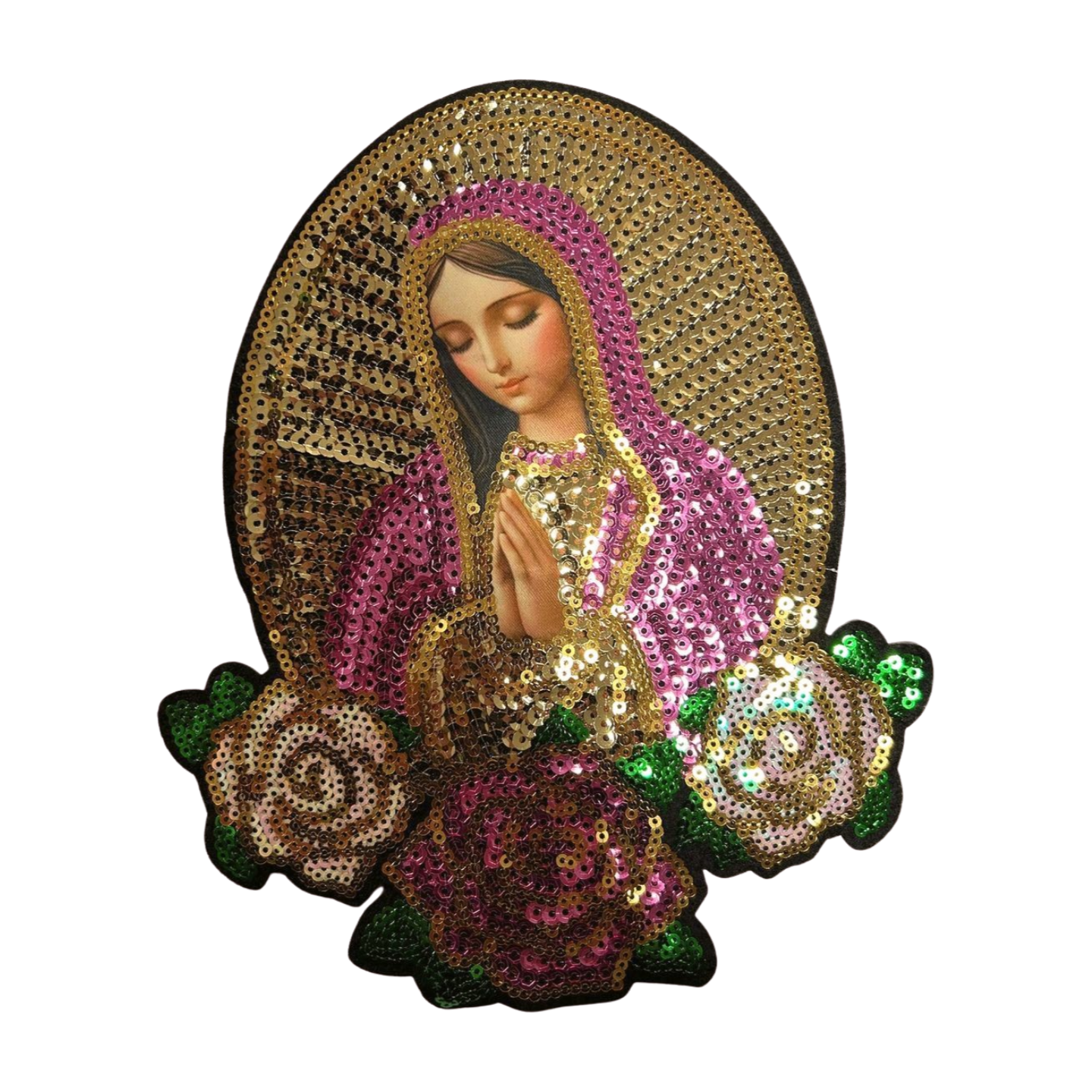 Parche de Lentejuela Termoadhesivo Virgen Guadalupe 1 PZ T15 - Peletería León