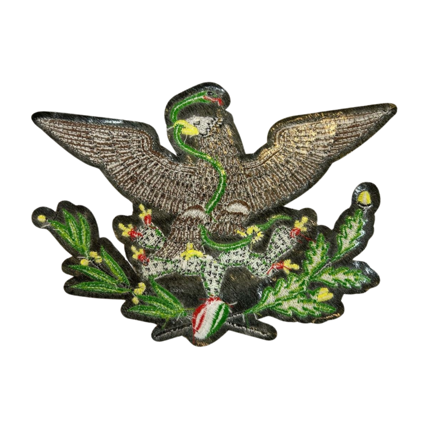 Parche Bordado Termoadhesivo para Ropa de Águila Escudo Mexicano 1 PZ T29 - Peletería León