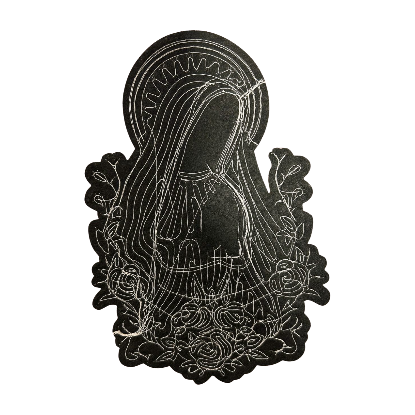 Parche Bordado Lentejuela Termoadhesivo Virgen Guadalupe 1 PZ T3 - Peletería León