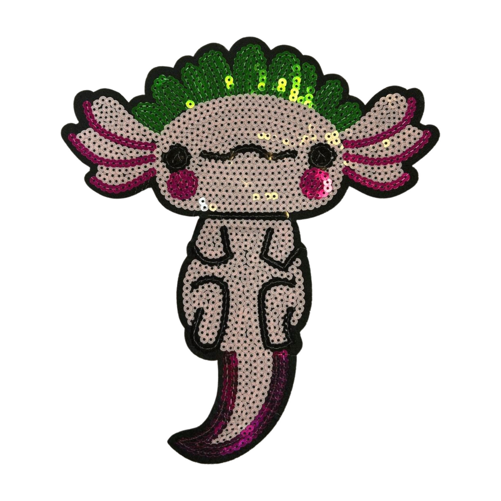 Parche Bordado Termoadhesivo Ajolote Rosa 1 PZ T44 - Peletería León