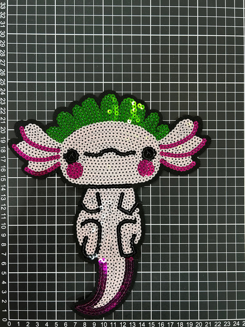 Parche Bordado Termoadhesivo Ajolote Rosa 1 PZ T44 - Peletería León