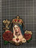 Parche Bordado Lentejuela Termoadhesivo Virgen Guadalupe 1 PZ T5 - Peletería León