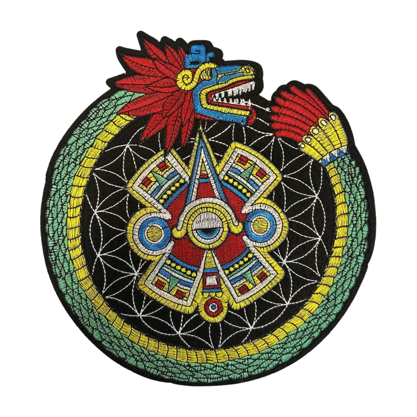 Parche Bordado Termoadhesivo para Ropa de Dragón con Ojo Azteca 1 PZ T64 Ariel