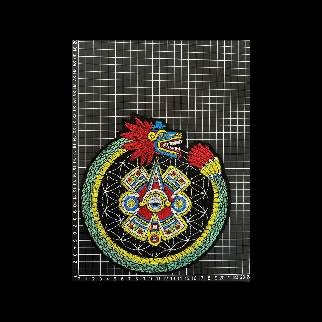 Parche Bordado Termoadhesivo para Ropa de Dragón con Ojo Azteca 1 PZ T64 Ariel