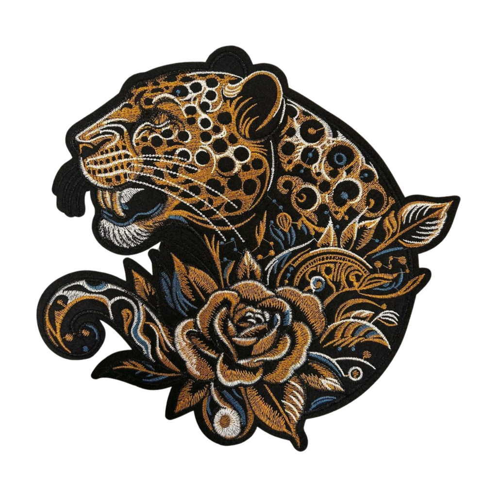 Parche Bordado Termoadhesivo Jaguar con Flor 1 PZ T71 Ariel