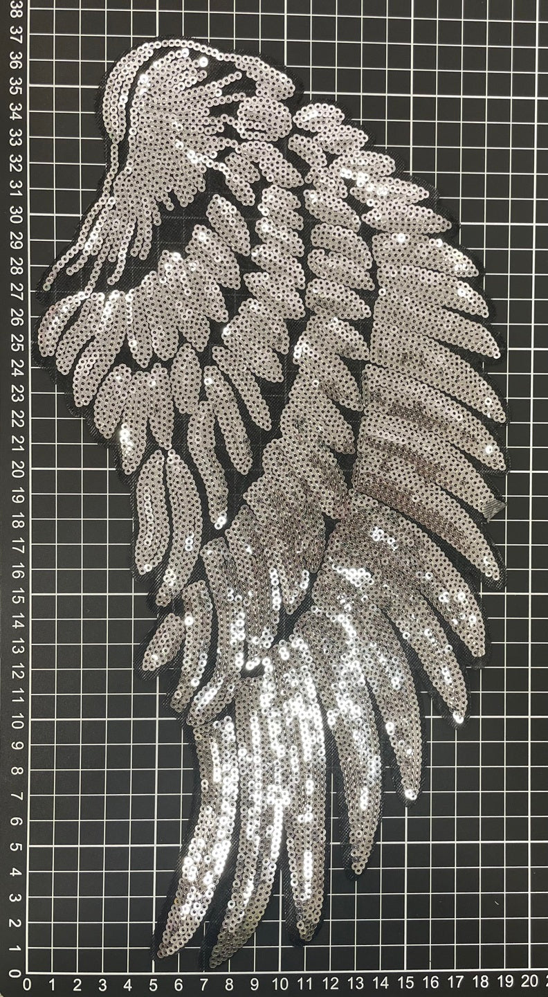 Parche Bordado Lentejuela Termoadhesivo Alas Multicolor 2 PZ W Ariel