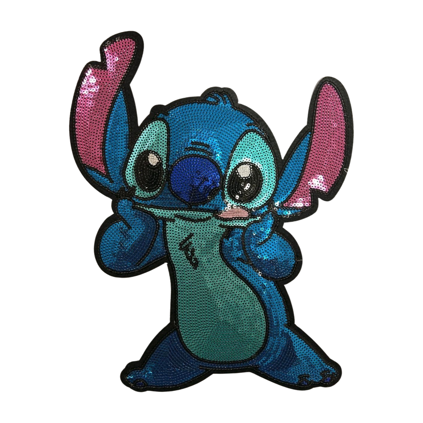 Parche Bordado Lentejuela Termoadhesivo De Stitch 1 PZ Y11 - Peletería León