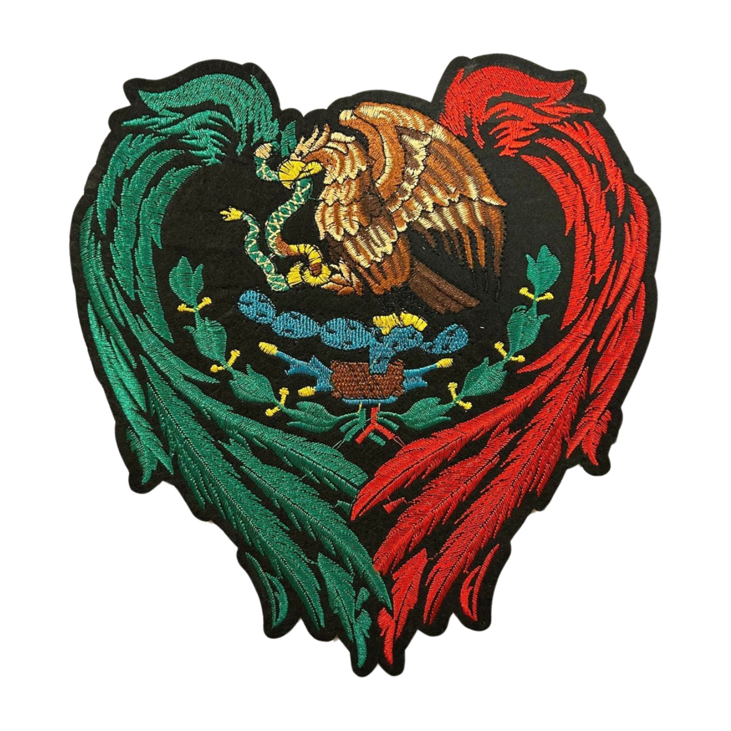 Parche Bordado Termoadhesivo de Corazón Alas México 1 PZ Y1 - Peletería León