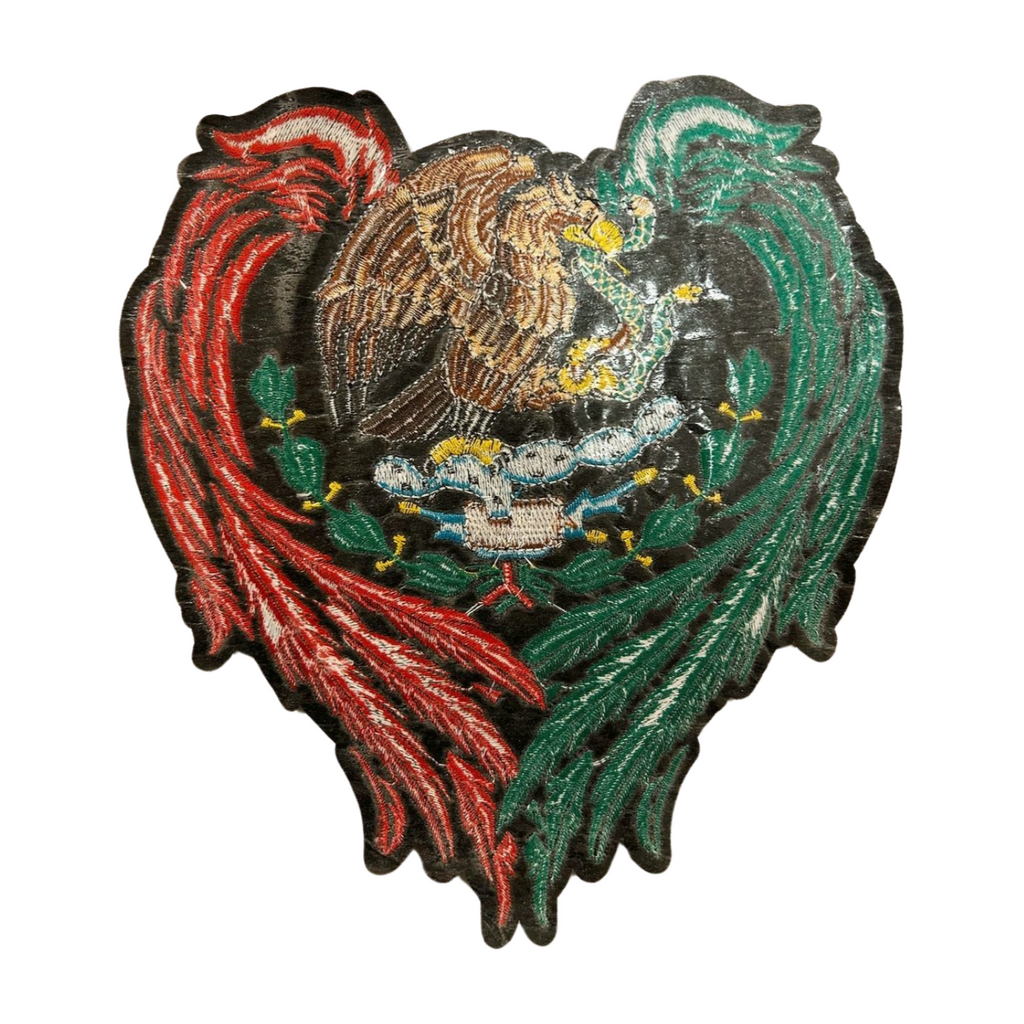 Parche Bordado Termoadhesivo de Corazón Alas México 1 PZ Y1 - Peletería León