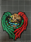 Parche Bordado Termoadhesivo de Corazón Alas México 1 PZ Y1 - Peletería León