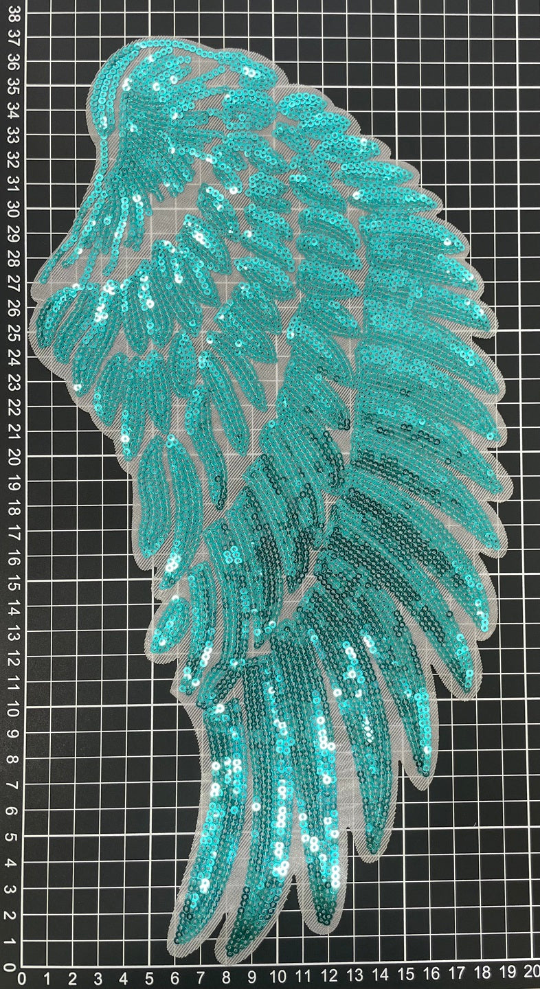 Parche Bordado Lentejuela Termoadhesivo Alas Multicolor 2 PZ W Ariel