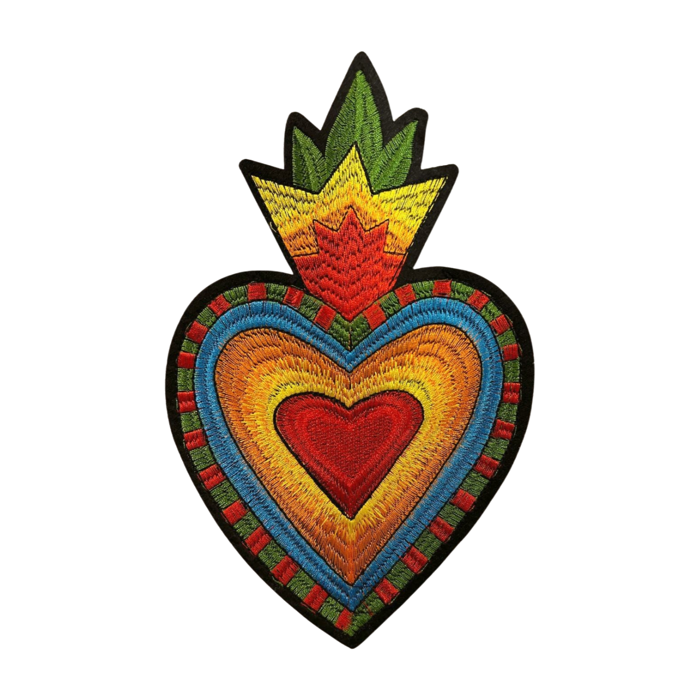 Parche Bordado Termoadhesivo de Corazón Colorido 1 PZ Y2 - Peletería León