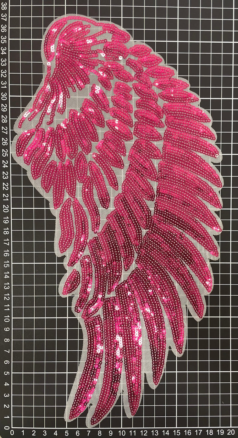 Parche Bordado Lentejuela Termoadhesivo Alas Multicolor 2 PZ W Ariel