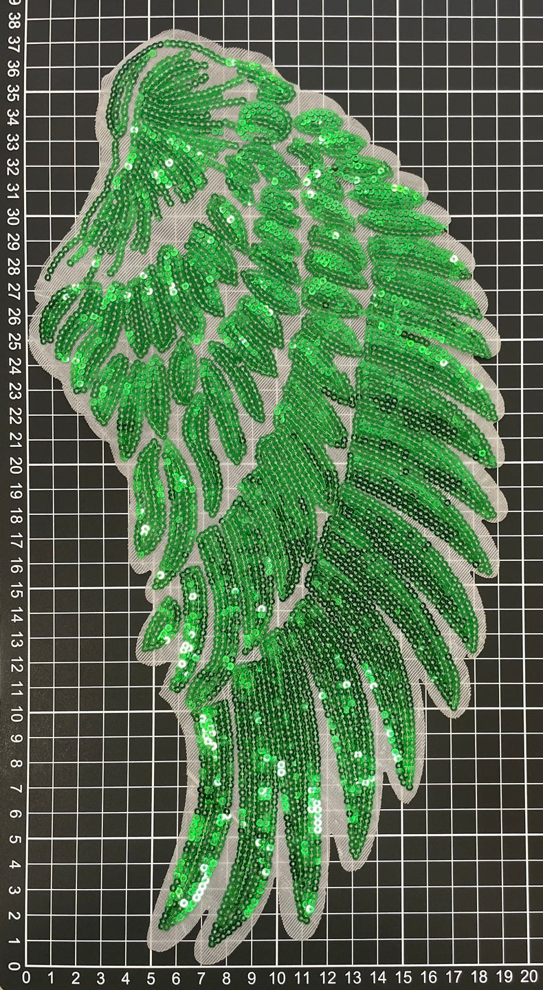 Parche Bordado Lentejuela Termoadhesivo Alas Multicolor 2 PZ W Ariel