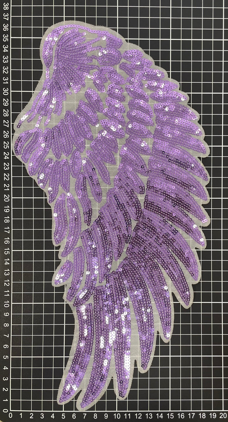 Parche Bordado Lentejuela Termoadhesivo Alas Multicolor 2 PZ W Ariel