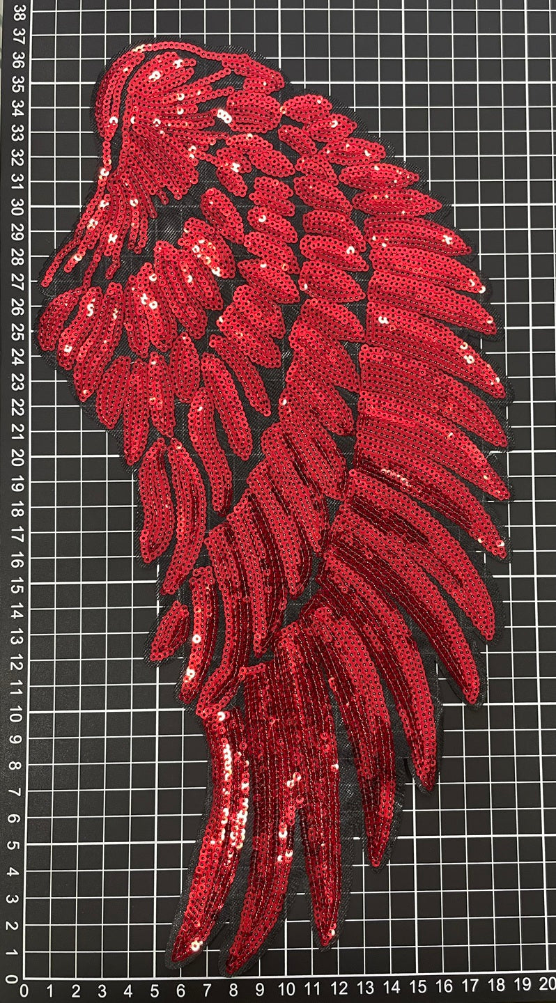 Parche Bordado Lentejuela Termoadhesivo Alas Multicolor 2 PZ W Ariel