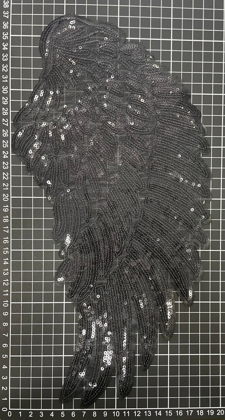 Parche Bordado Lentejuela Termoadhesivo Alas Multicolor 2 PZ W Ariel