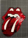 Parche de Lentejuela Termoadhesivo Lengua Rolling Stones Roja 1 PZ Y104 - Peletería León
