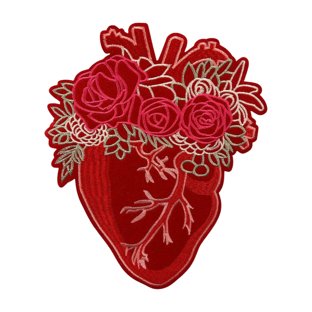 Parche Bordado Termoadhesivo para Ropa de Corazón Rojo 1 PZ Y109 - Peletería León