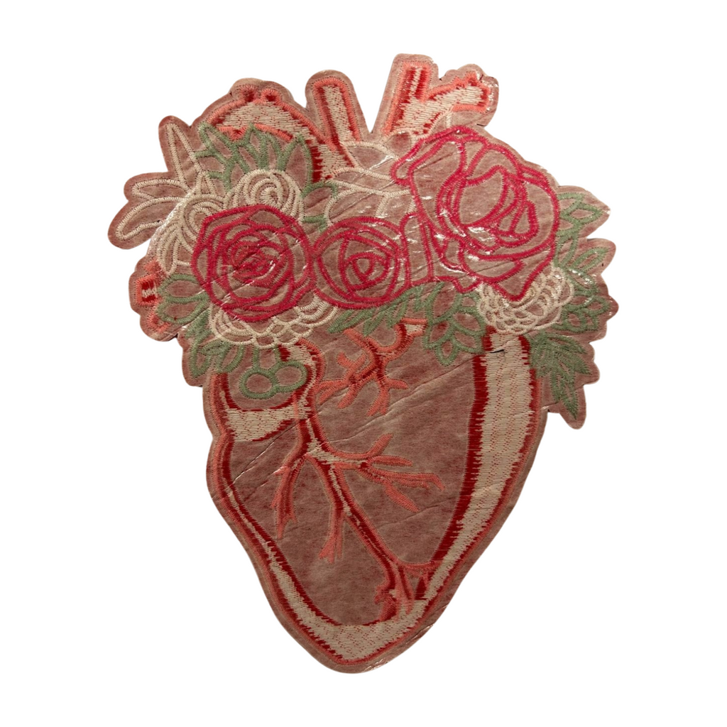 Parche Bordado Termoadhesivo para Ropa de Corazón Rojo 1 PZ Y109 - Peletería León