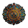 Parche Bordado Termoadhesivo Calendario Maya 1 PZ Y118 - Peletería León