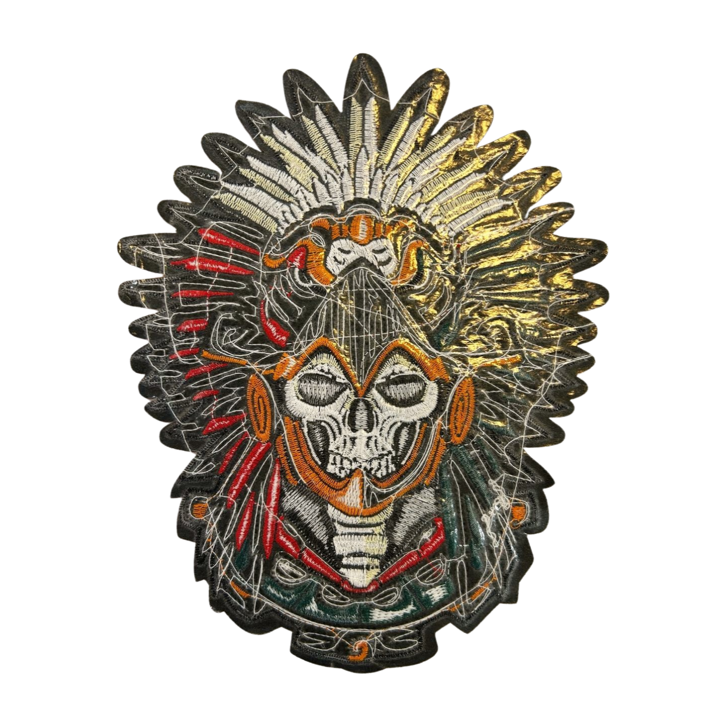 Parche Bordado Lentejuela Termoadhesivo Guerrero Azteca 1 PZ Y128 Ariel