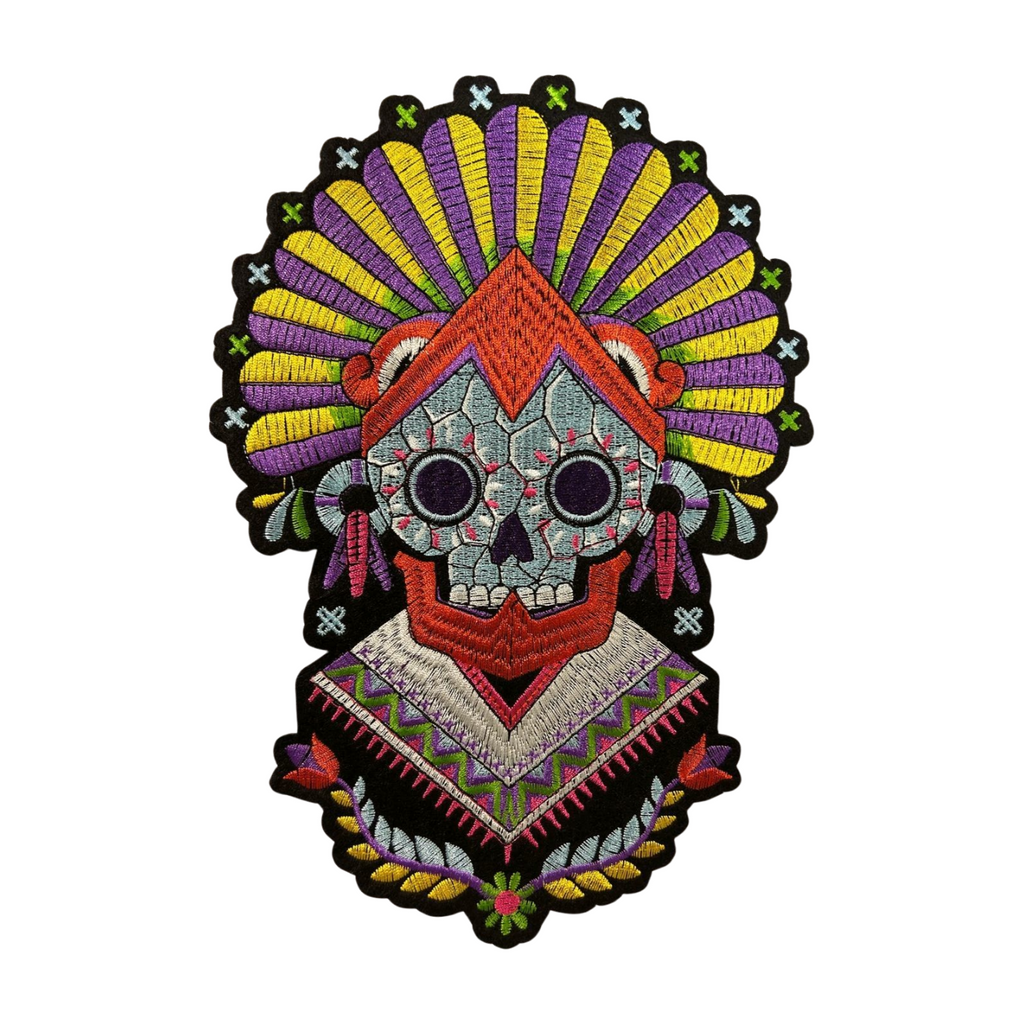 Parche Bordado Termoadhesivo de Guerrero Prehispánico 1 PZ Y13 - Peletería León