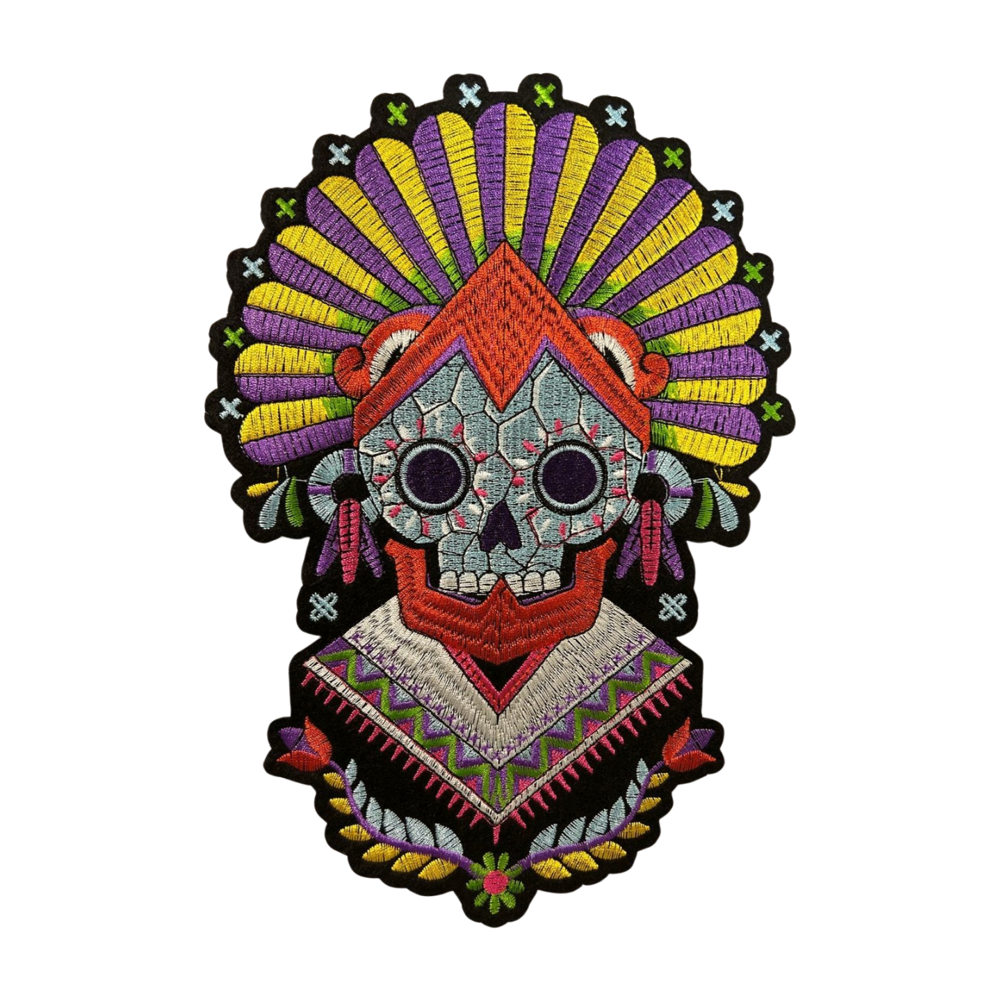 Parche Bordado Termoadhesivo de Guerrero Prehispánico 1 PZ Y13 - Peletería León