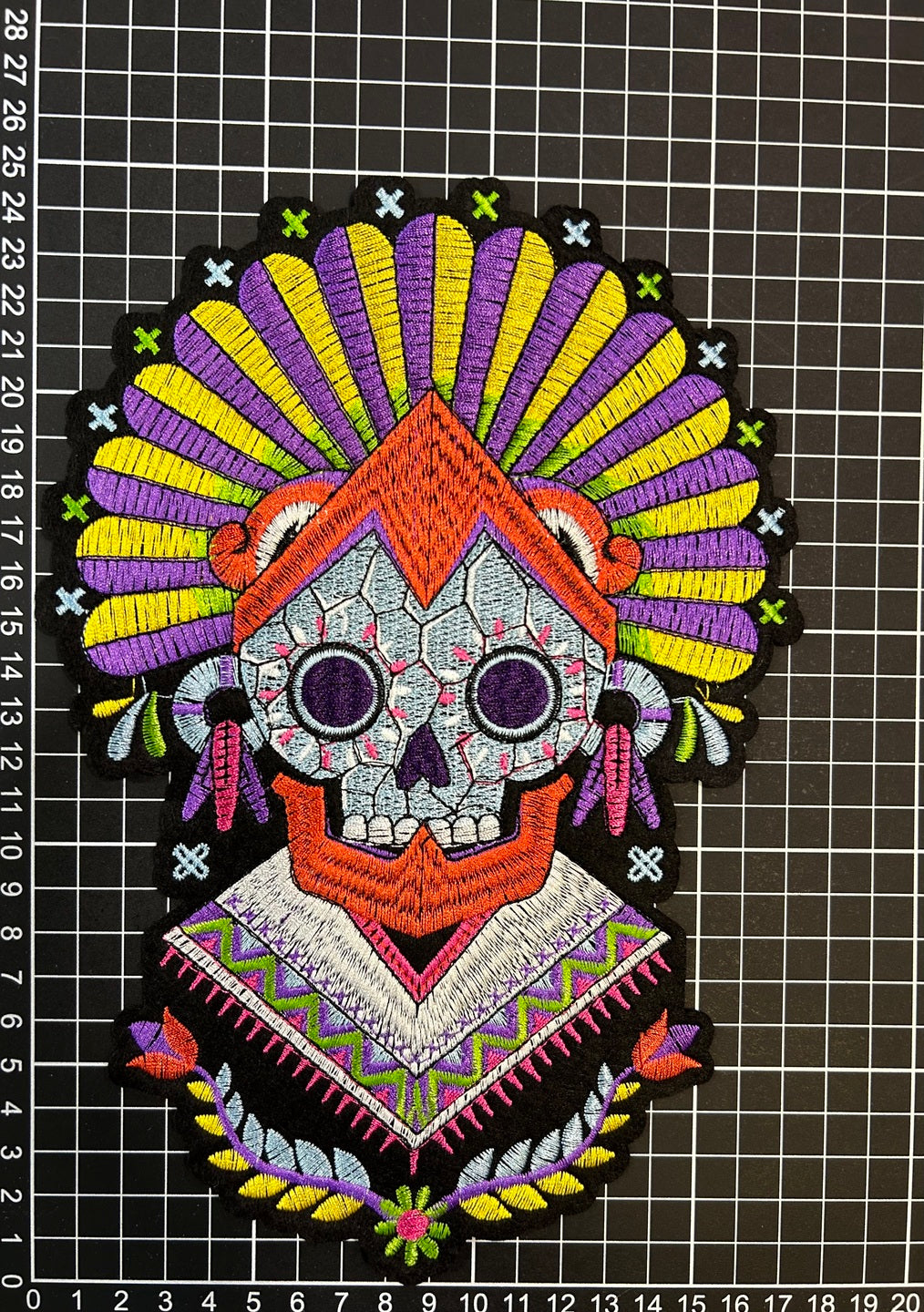 Parche Bordado Termoadhesivo de Guerrero Prehispánico 1 PZ Y13 - Peletería León