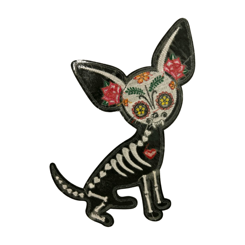 Parche Bordado Termoadhesivo de Calaca Perrito 1 PZ Y16 - Peletería León