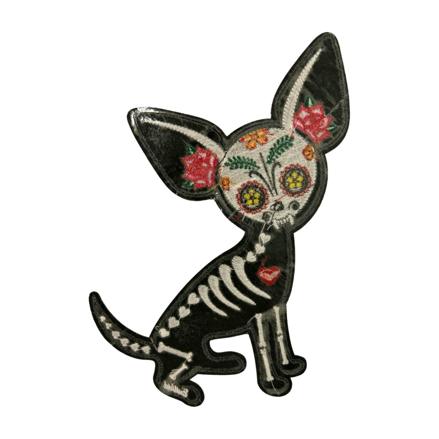 Parche Bordado Termoadhesivo de Calaca Perrito 1 PZ Y16 - Peletería León