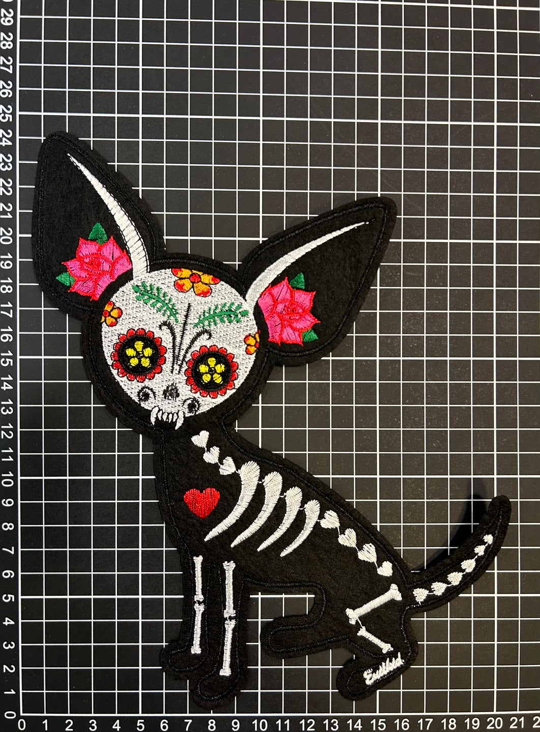 Parche Bordado Termoadhesivo de Calaca Perrito 1 PZ Y16 - Peletería León