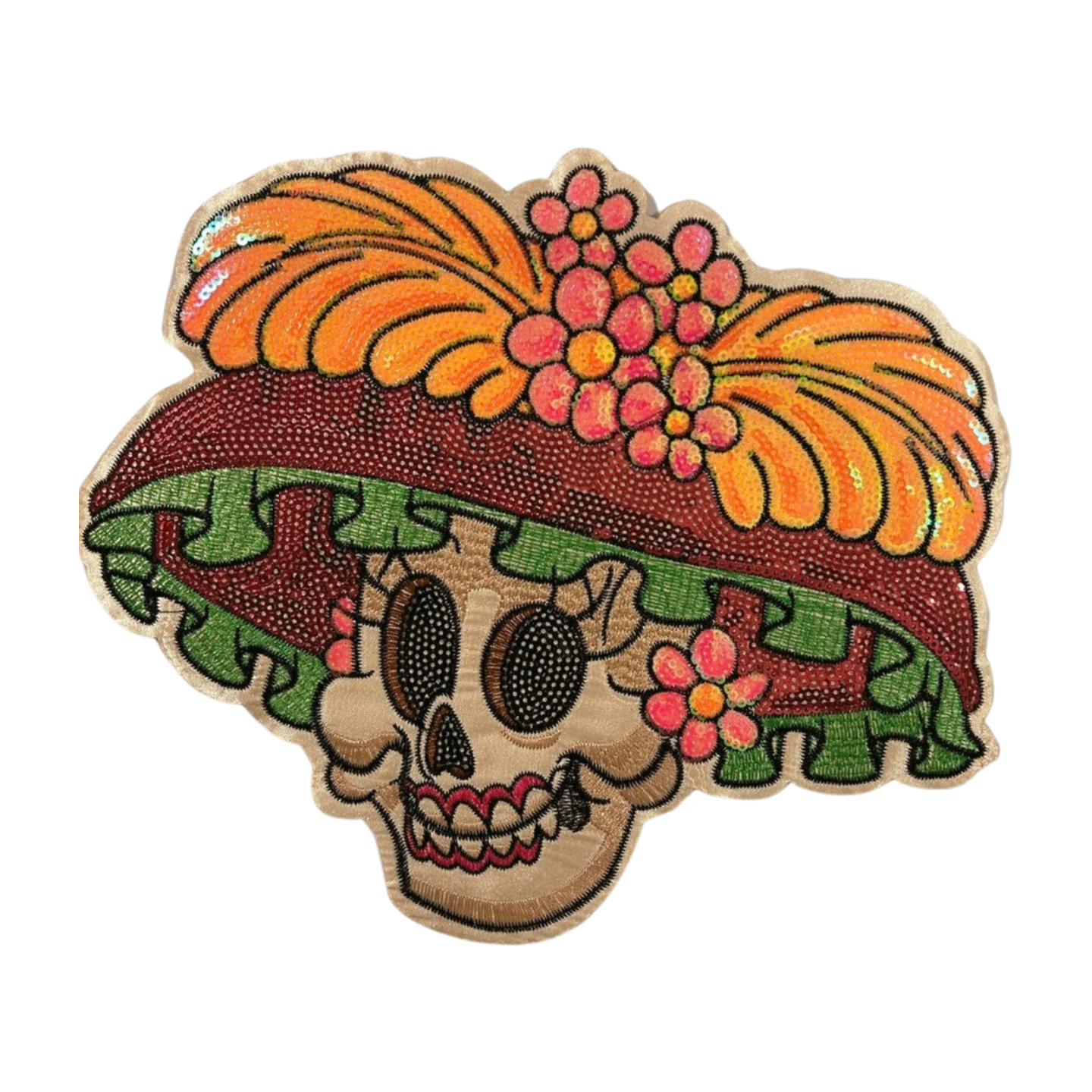 Parche Bordado Termoadhesivo de Calavera Catrina 1 PZ Y19 - Peletería León