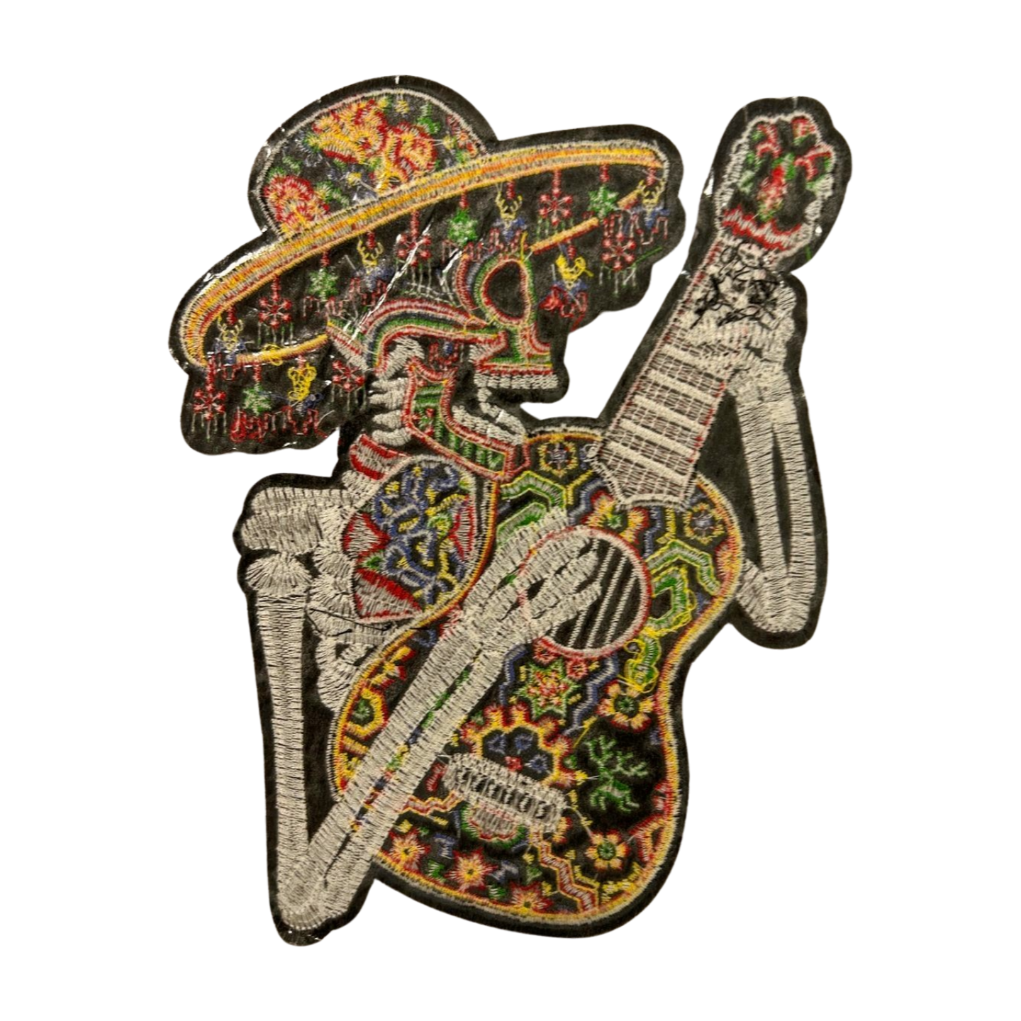 Parche Bordado Termoadhesivo Calavera Guitarra 1 PZ Y22 - Peletería León
