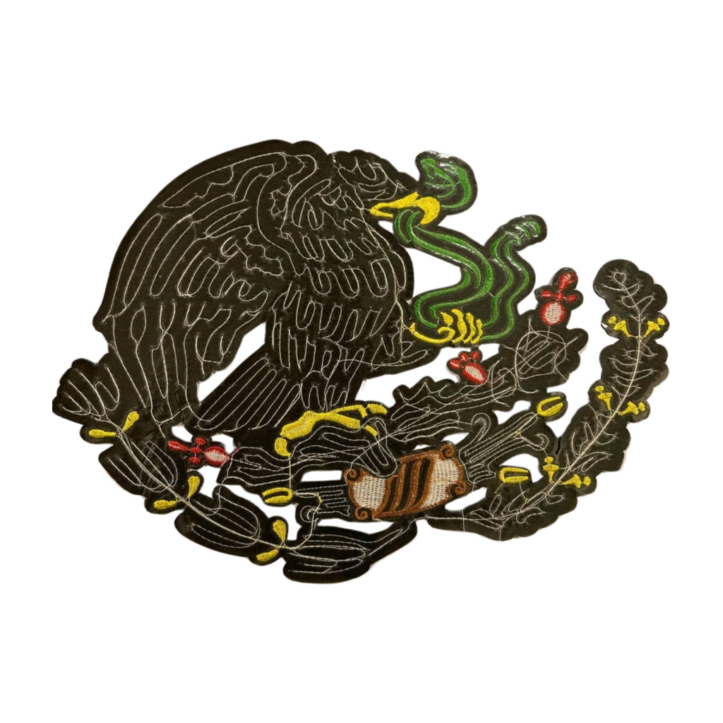 Parche Bordado Lentejuela Termoadhesivo Águila Bandera Mexicana 1 PZ Y49 - Peletería León