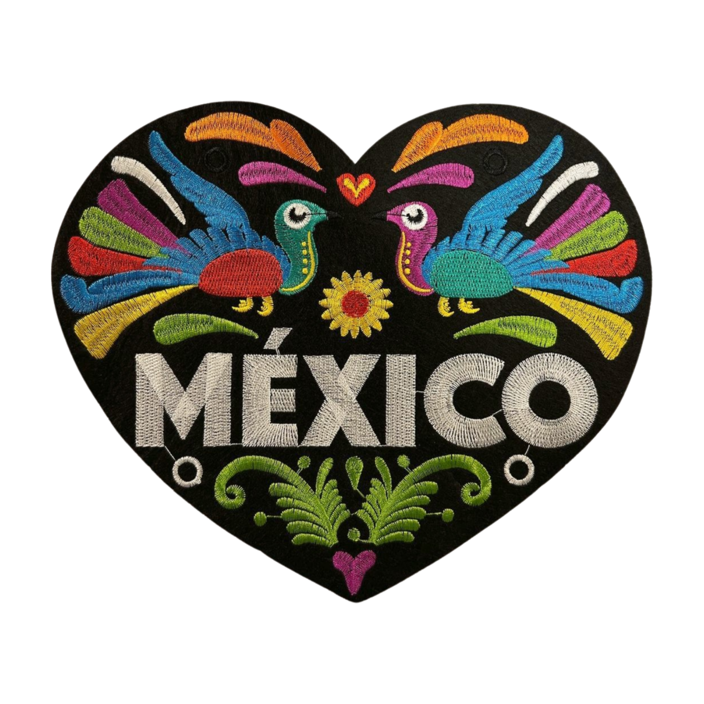 Parche Bordado Termoadhesivo Corazón México 1 PZ Y51 - Peletería León