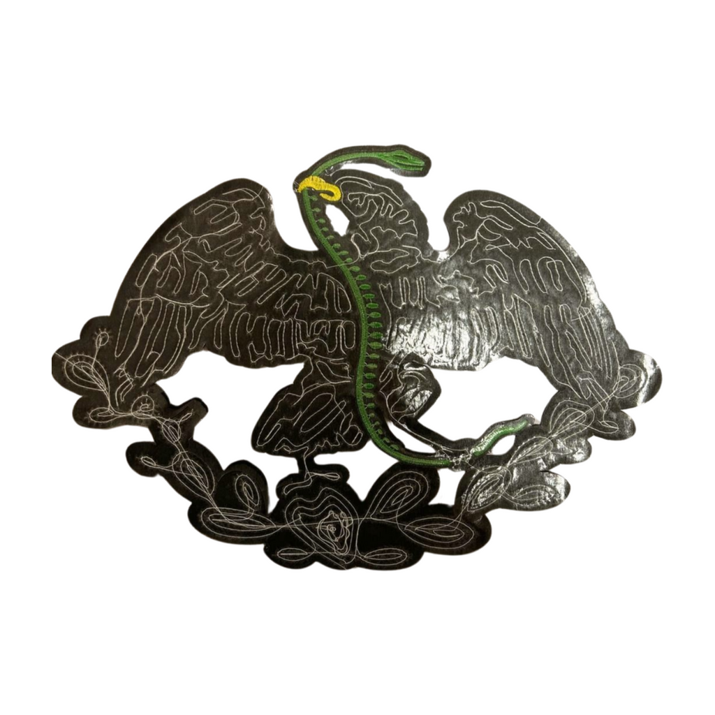 Parche Bordado Lentejuela Termoadhesivo Águila Bandera Mexicana 1 PZ Y62 - Peletería León
