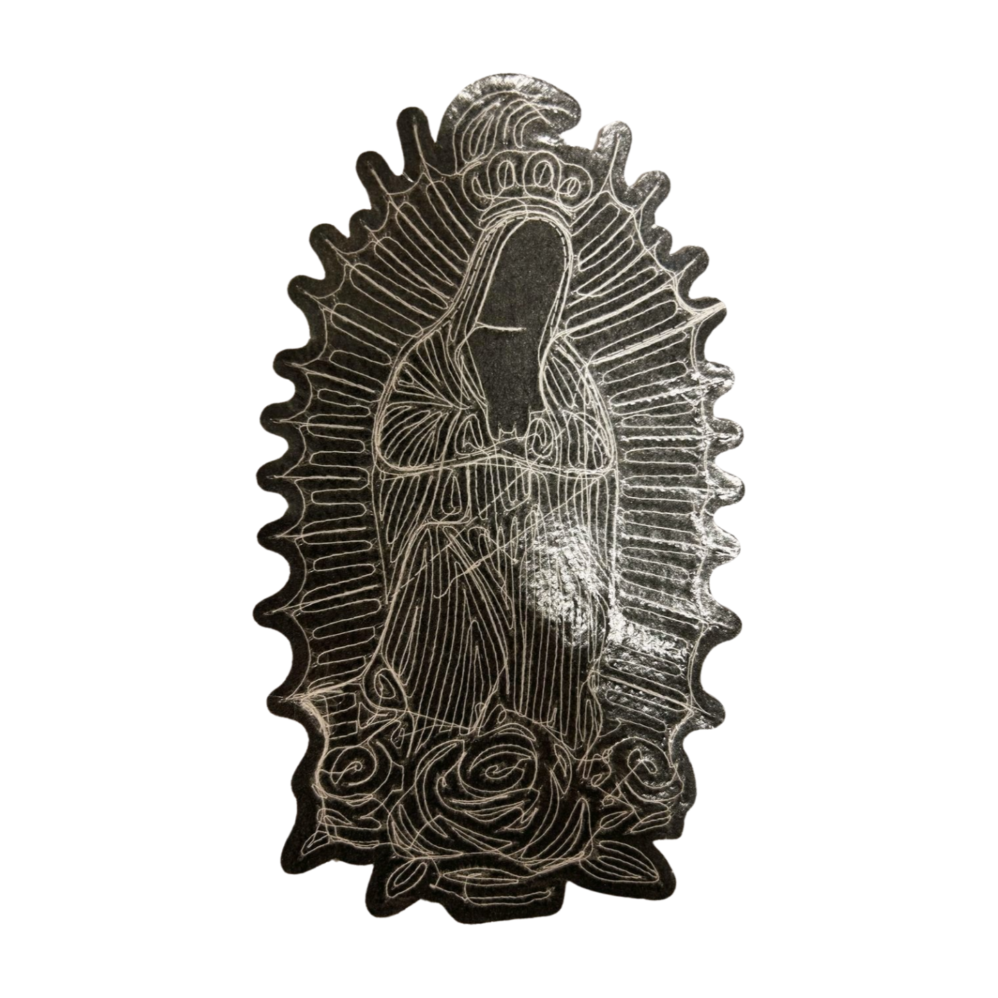 Parche Bordado Lentejuela Termoadhesivo Virgen Guadalupe 1 PZ Y68 - Peletería León