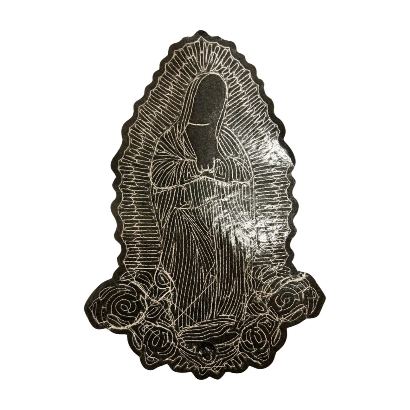 Parche Bordado Lentejuela Termoadhesivo Virgen Guadalupe 1 PZ Y69 - Peletería León