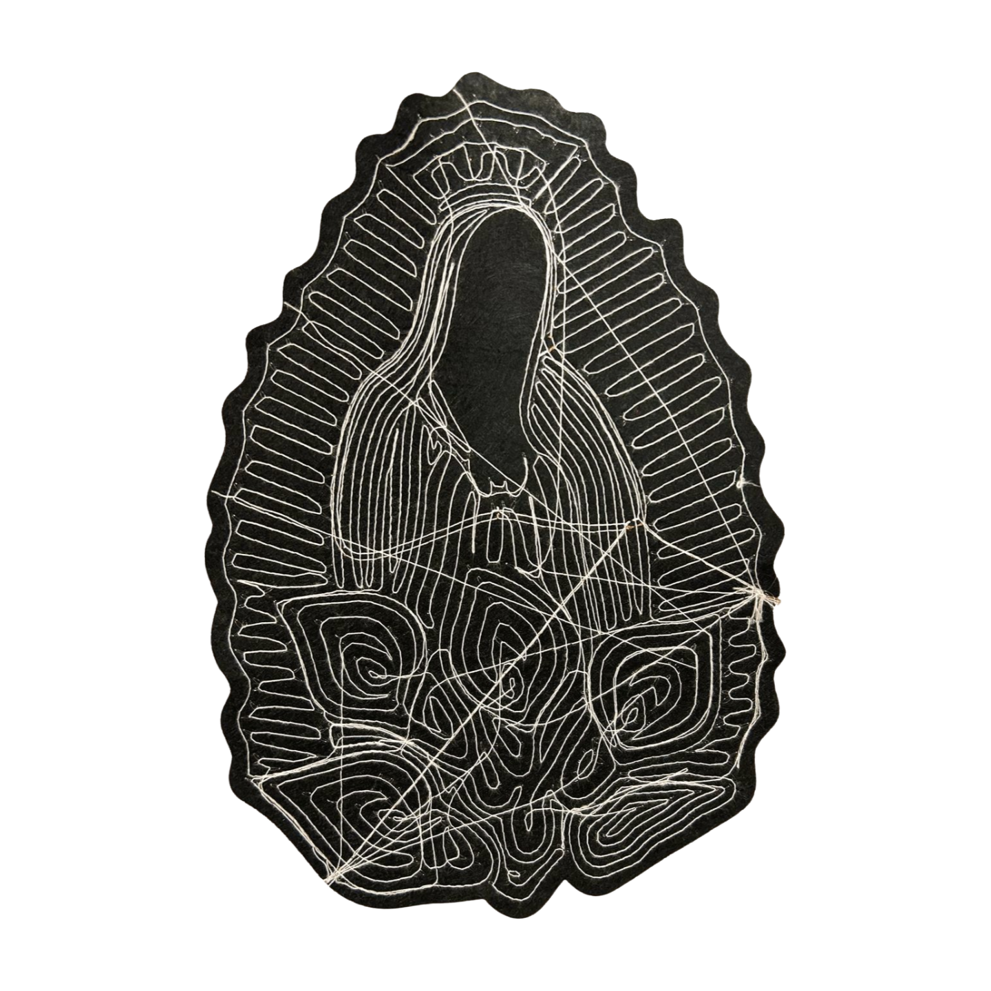 Parche Bordado Lentejuela Termoadhesivo Virgen María 1 PZ Y98 - Peletería León