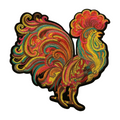 Parche Bordado Termoadhesivo para Ropa de Gallo Colorido 1 PZ Z12 - Peletería León