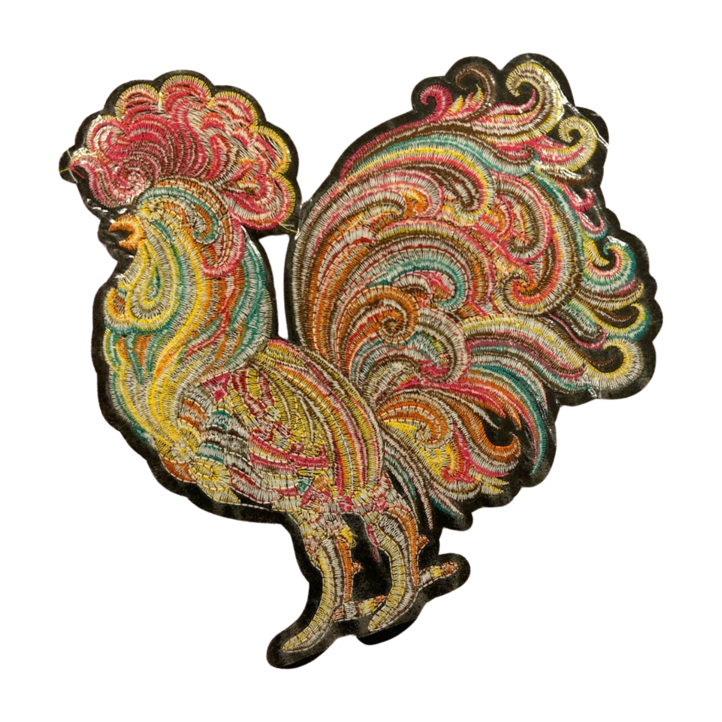 Parche Bordado Termoadhesivo para Ropa de Gallo Colorido 1 PZ Z12 - Peletería León