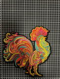 Parche Bordado Termoadhesivo para Ropa de Gallo Colorido 1 PZ Z12 - Peletería León