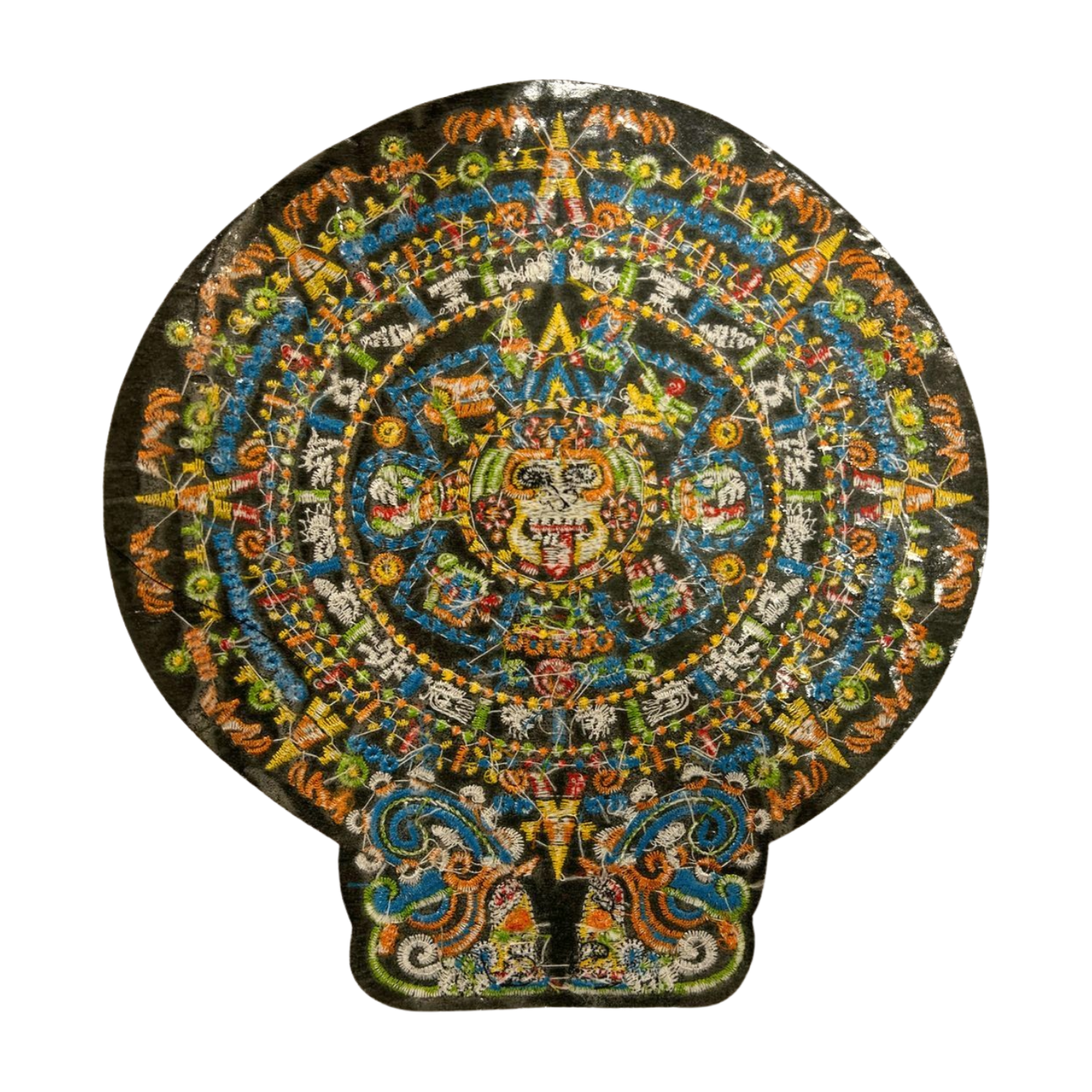 Parche Bordado Termoadhesivo para Ropa de Calendario Maya 1 PZ Z18 - Peletería León