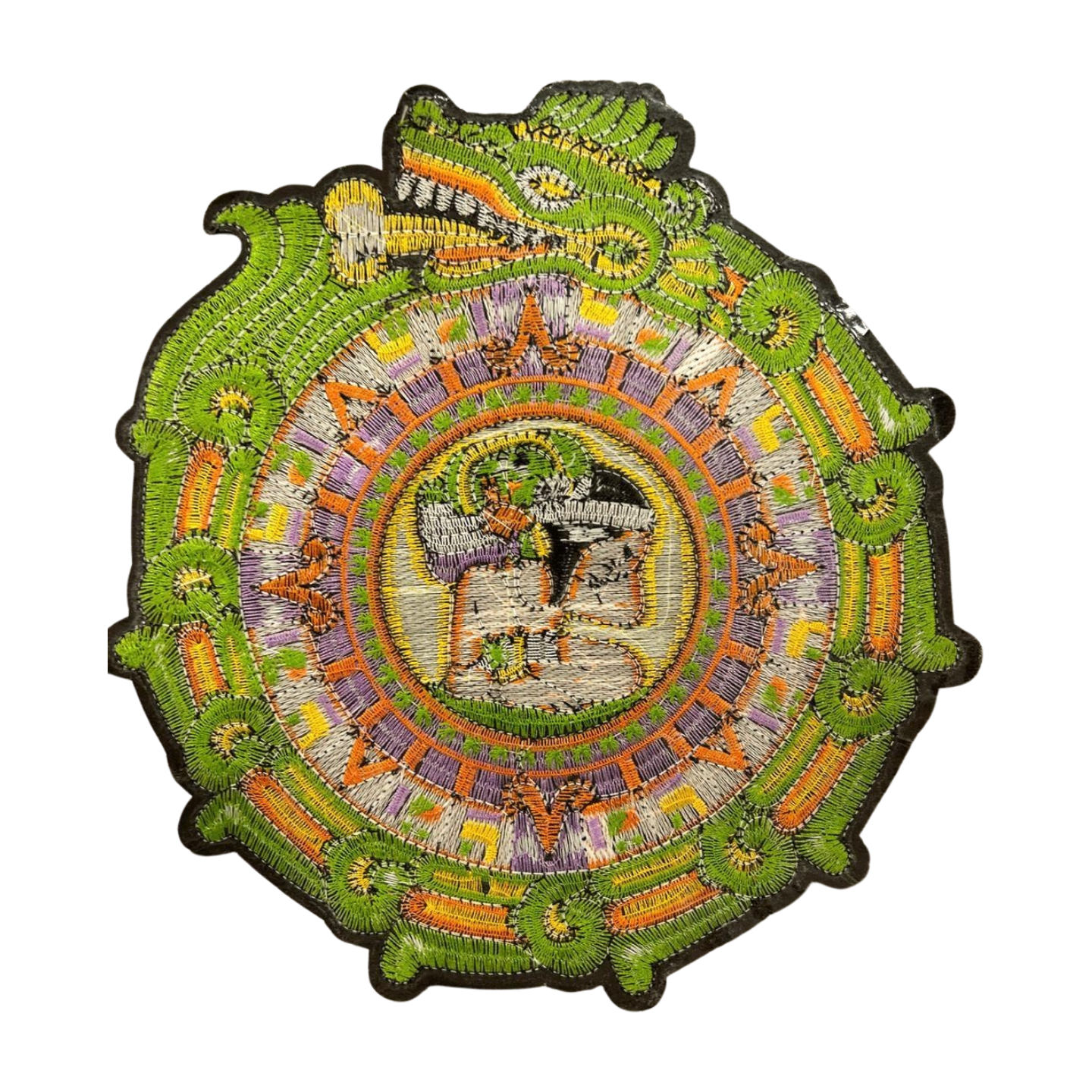 Parche Bordado Termoadhesivo para Ropa de Calendario Azteca 1 PZ Z36 - Peletería León