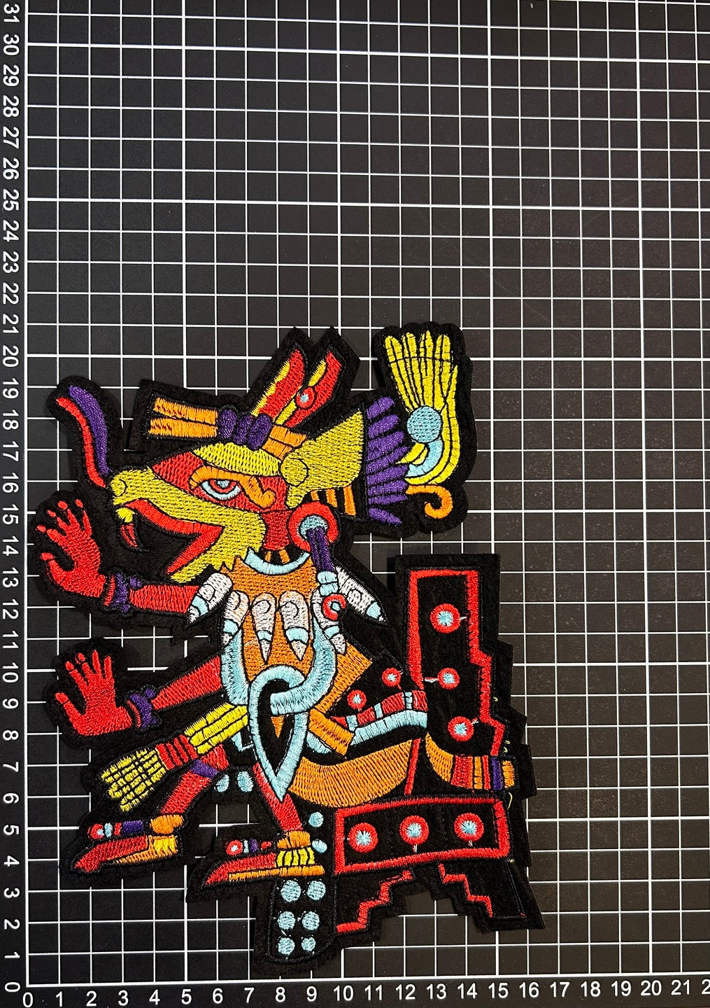 Parche Bordado Termoadhesivo Dios Prehispánico 1 PZ Z71 - Peletería León